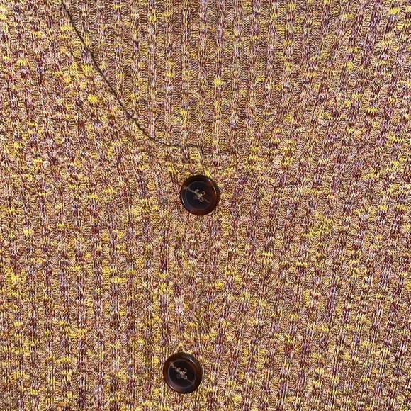 NWT Alya Sherlyn Button Down Knit Dress SZ S Multicolor Button Down Long Sleeve - Picture 7 of 15